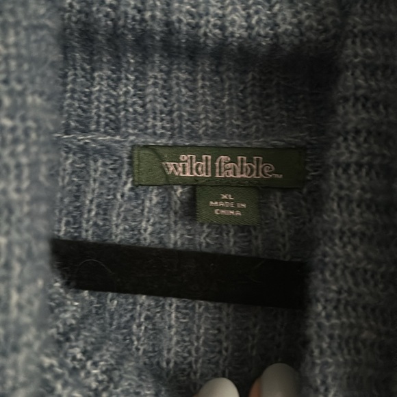 Wild Fable Cropped Cowl Neck Color Block Sweater - Picture 2 of 4